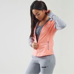 GymShark Hoodie 🦈 coral and grey